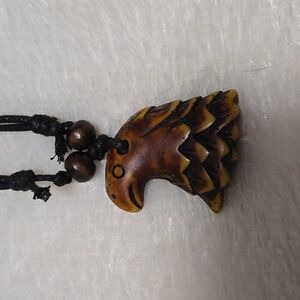 Eagle Head Acrylic Necklace with Adjustable Cord.